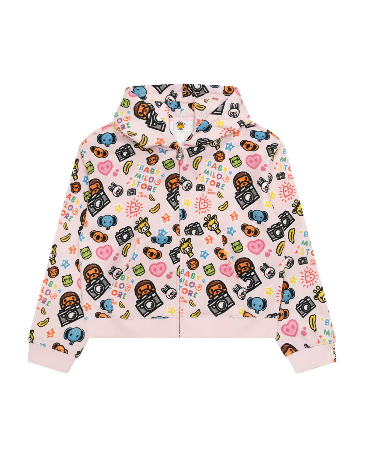 Baby Milo and friends zip-up hoodie