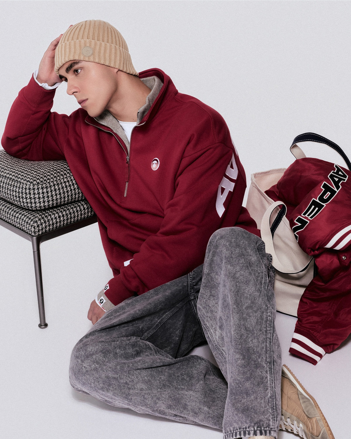 AAPENOW Mock Neck Sweater