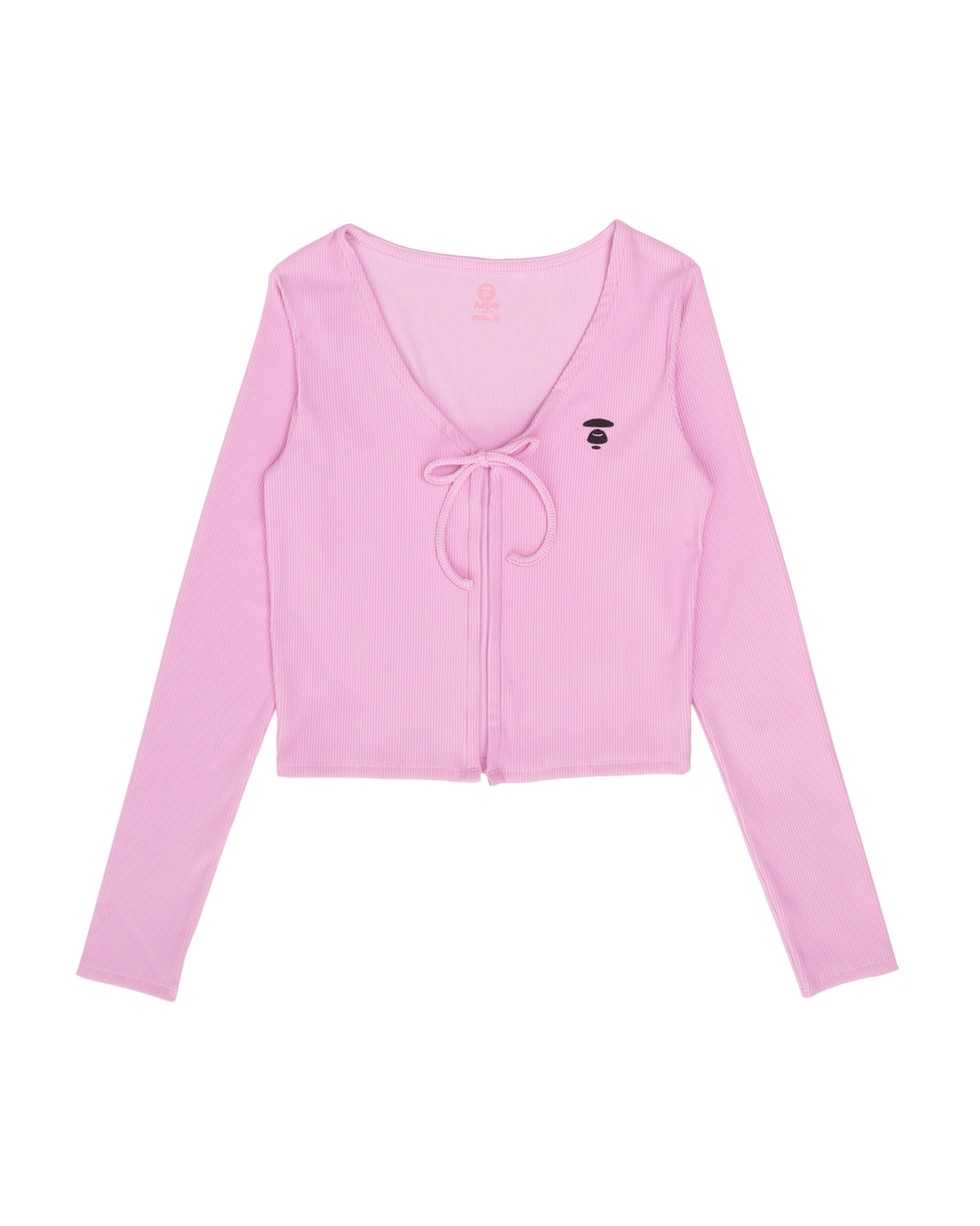 Moonface embroidered self-tie cardigan
