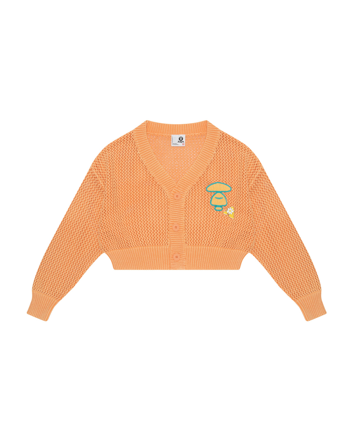 Moonface embroidered cropped cardigan