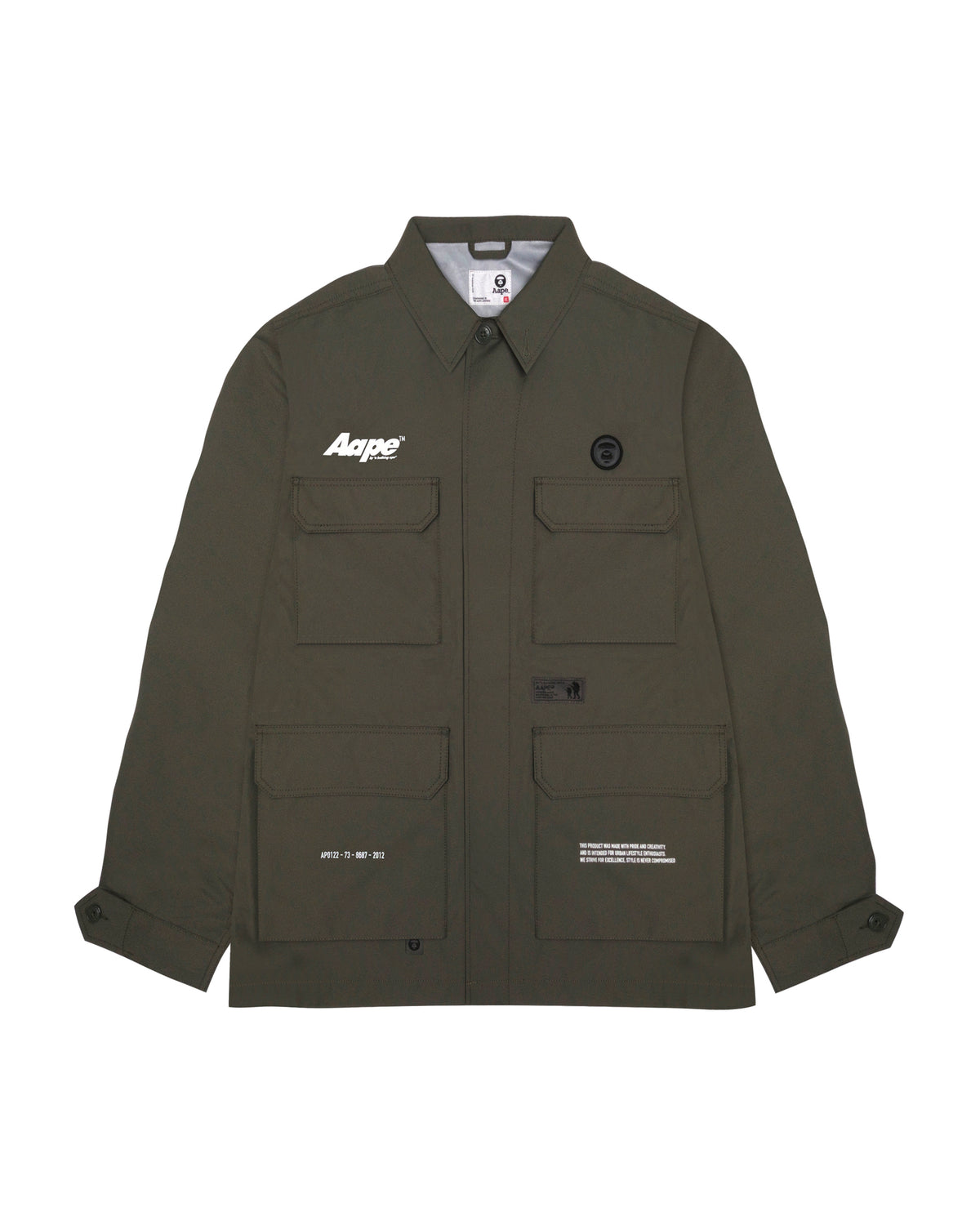 Moonface patch cargo jacket