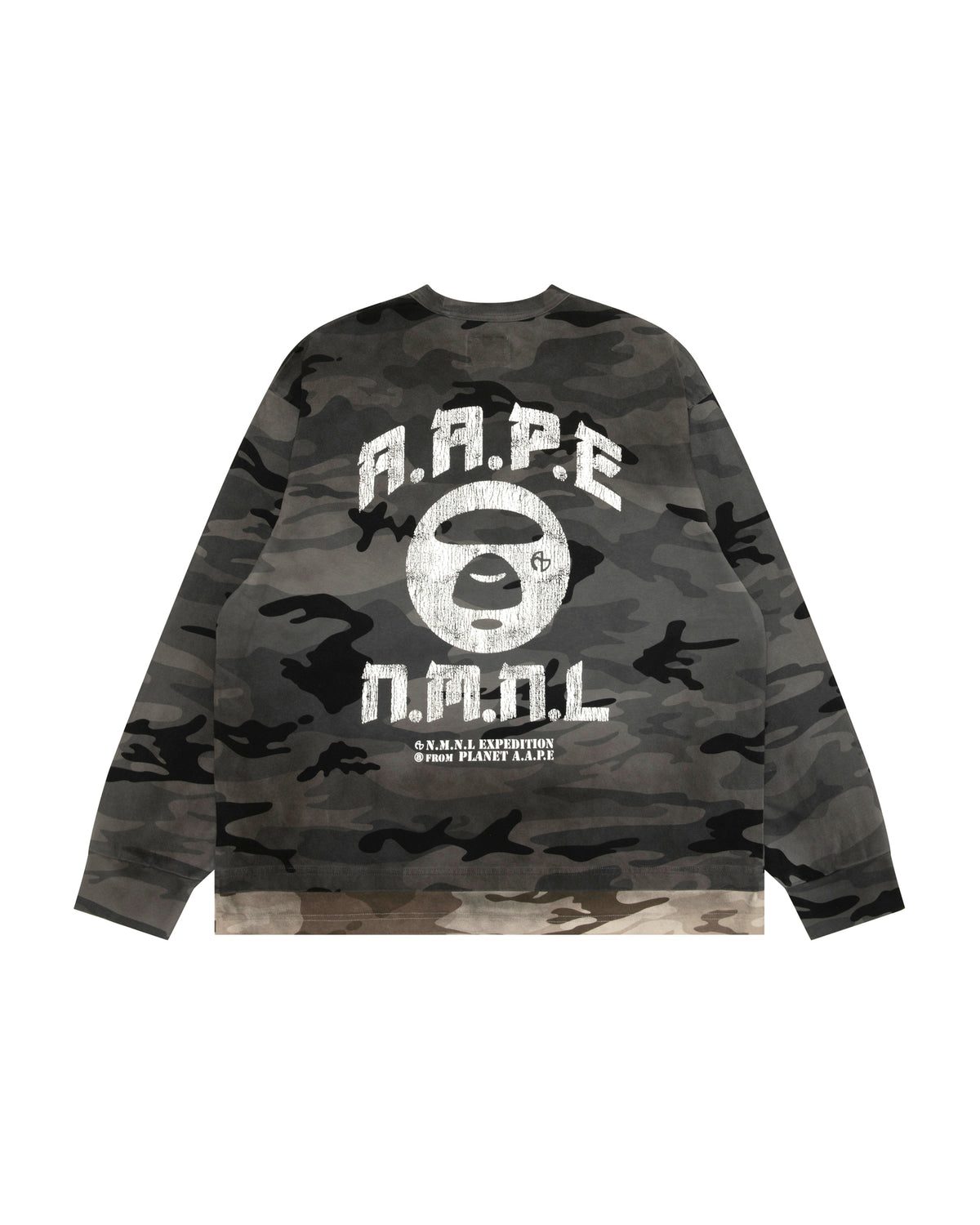 X NOMANUAL Moonface Crewneck Long Tee