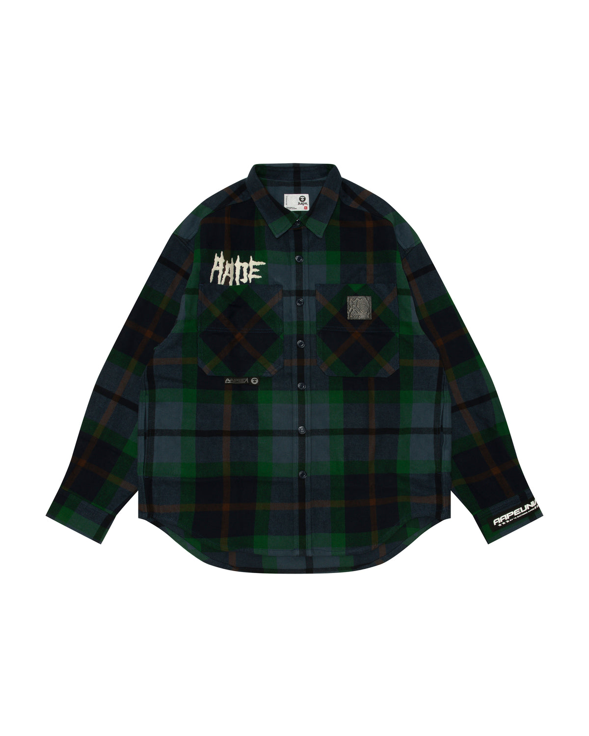 AAPE UNVS check long sleeve shirt