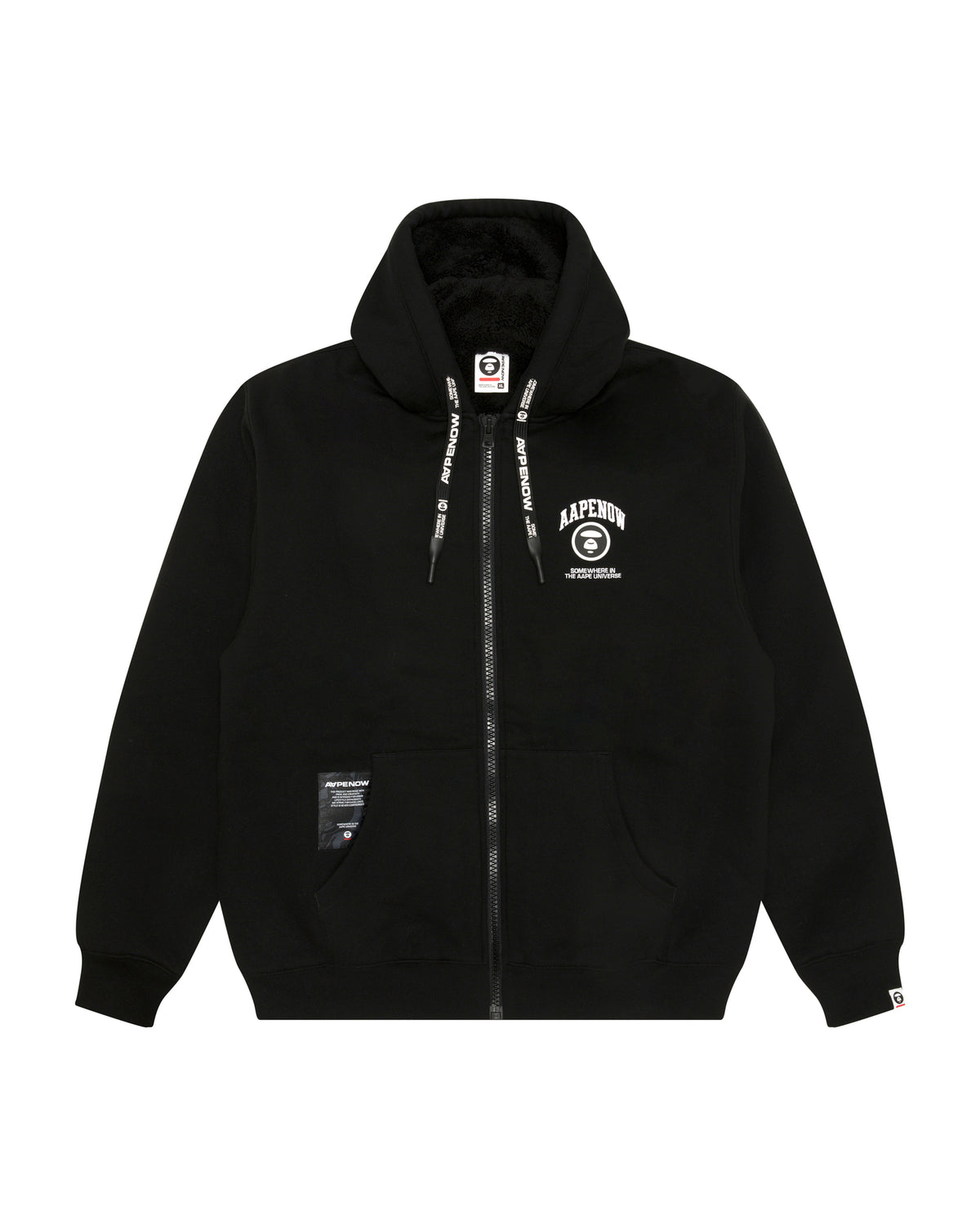 AAPENOW moonface logo zip-up hoodie