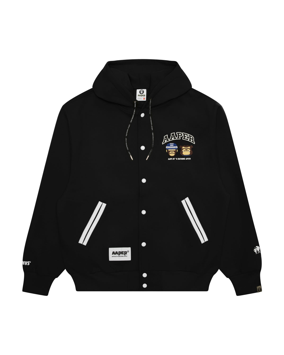 AAPER embroidered hooded baseball jacket