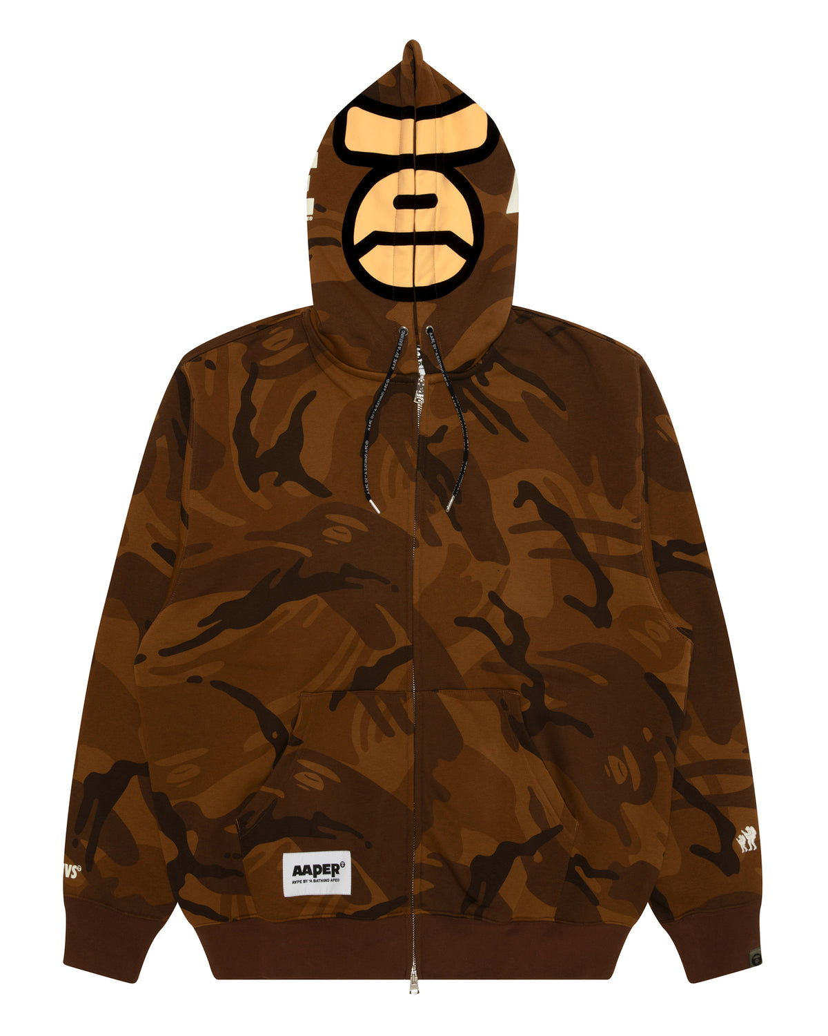 AAPER camo zip-up hoodie