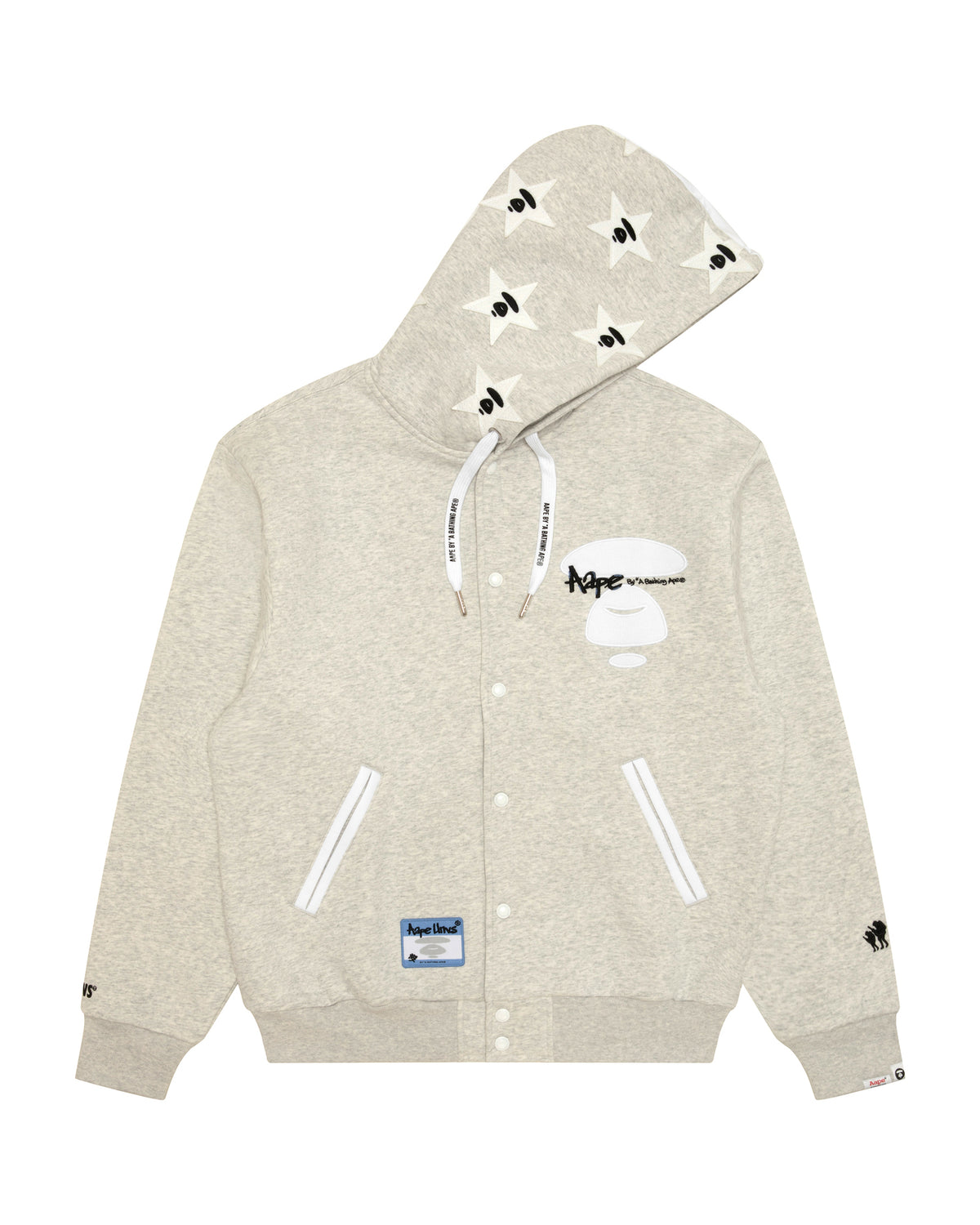 Moonface embroidered hooded jacket