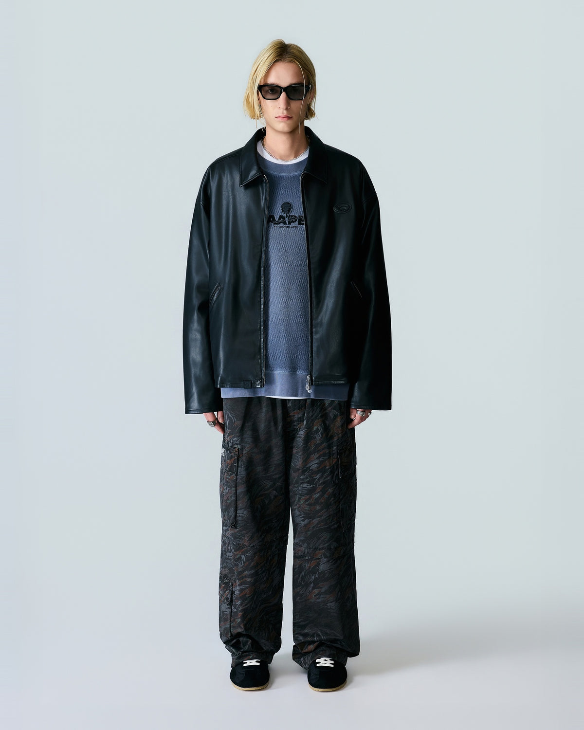 AAPE Washed Blocking Sweater