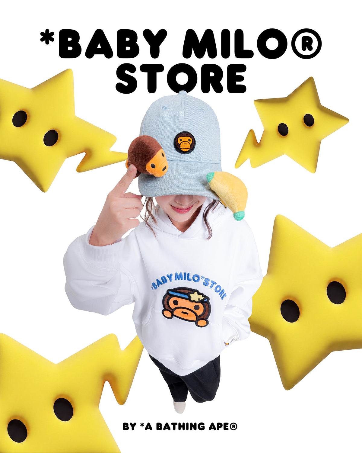 Baby Milo plush hair clip set