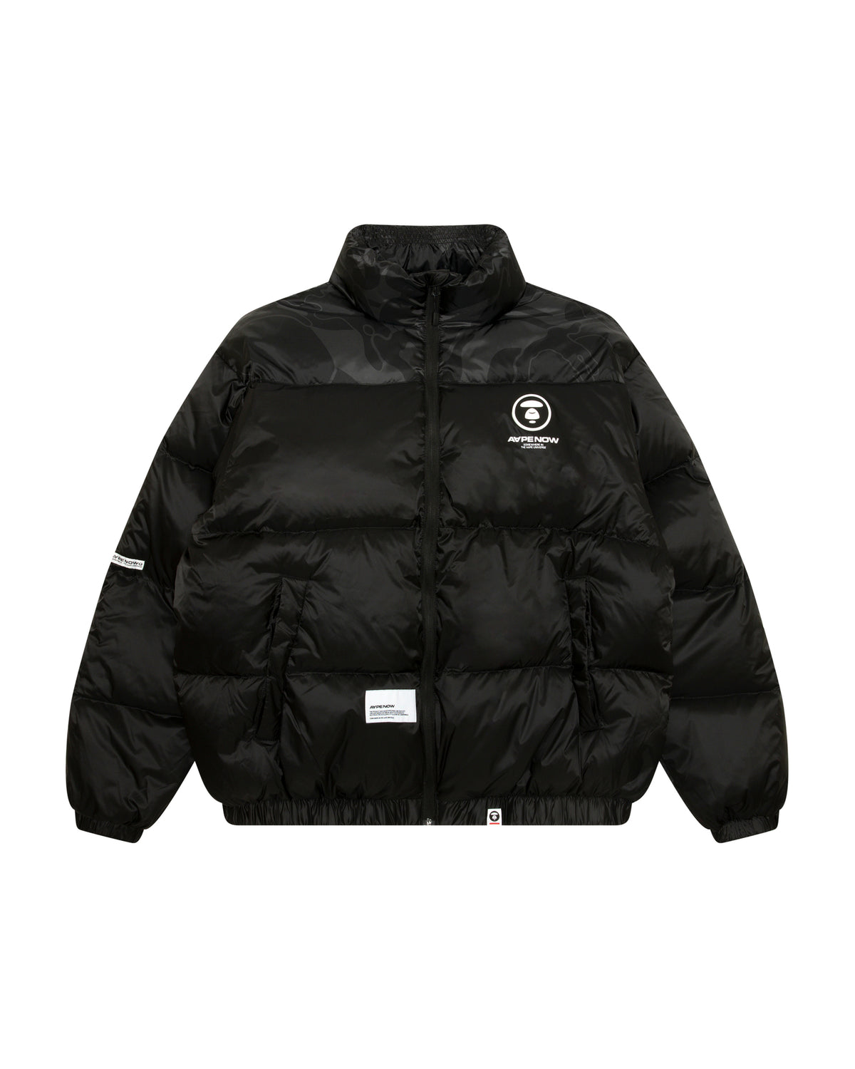 AAPENOW moonface logo zip-up down jacket