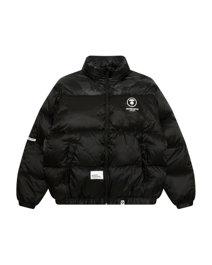 AAPENOW moonface logo zip-up down jacket