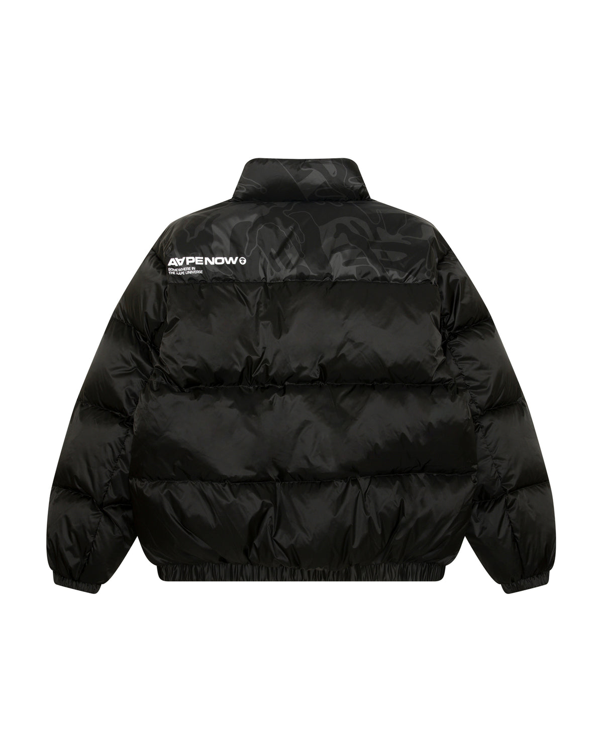 AAPENOW moonface logo zip-up down jacket
