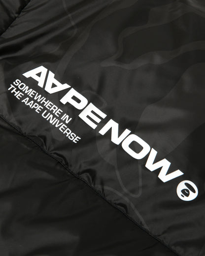 AAPENOW moonface logo zip-up down jacket