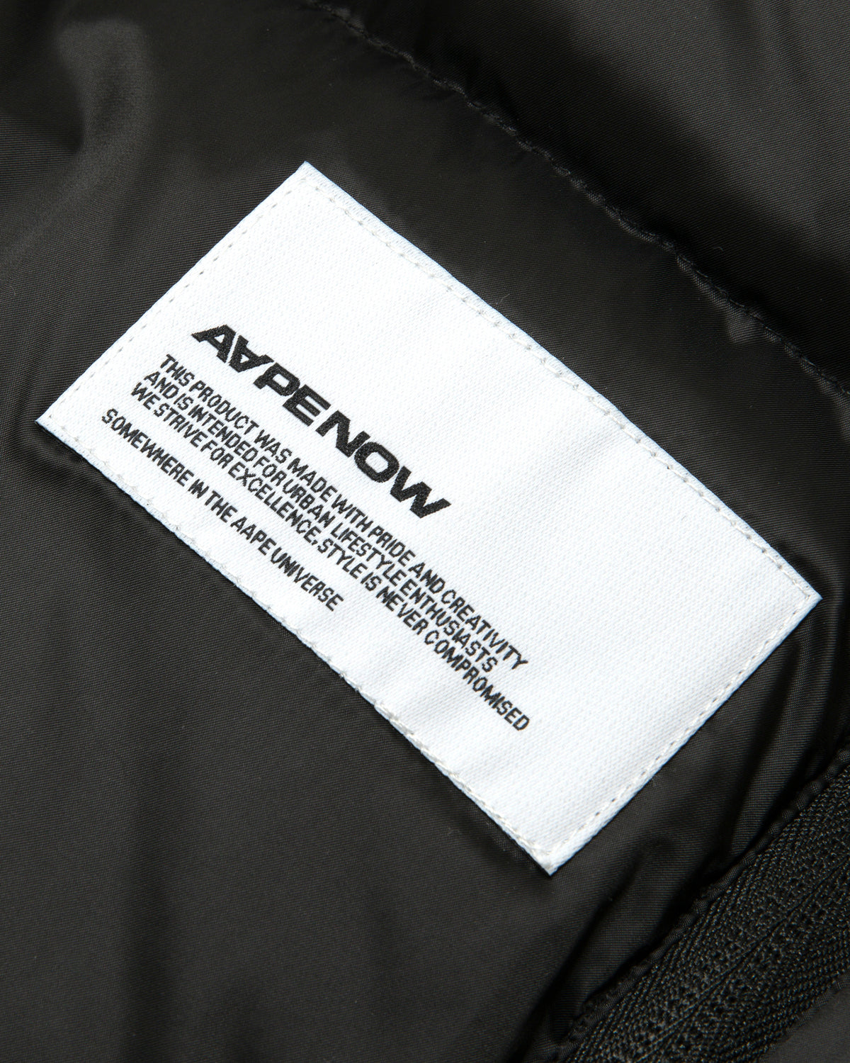 AAPENOW moonface logo zip-up down jacket