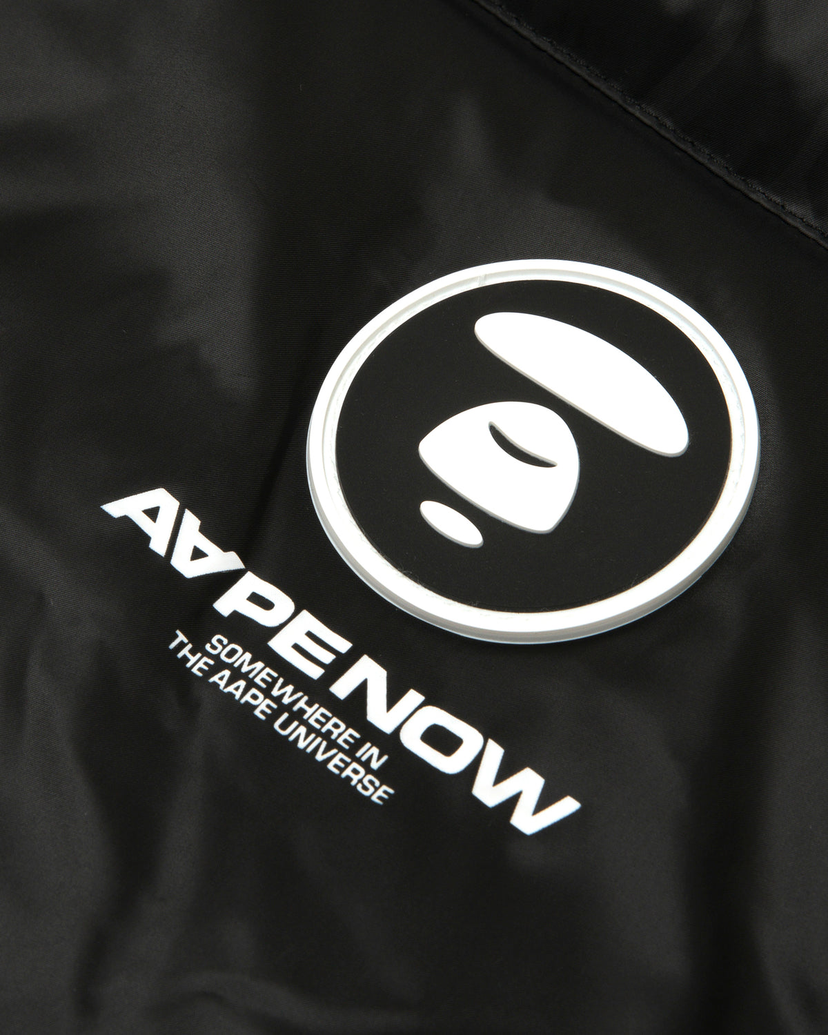 AAPENOW moonface logo zip-up down jacket