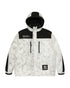 Moonface camo hooded down jacket