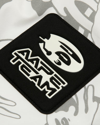 Moonface camo hooded down jacket
