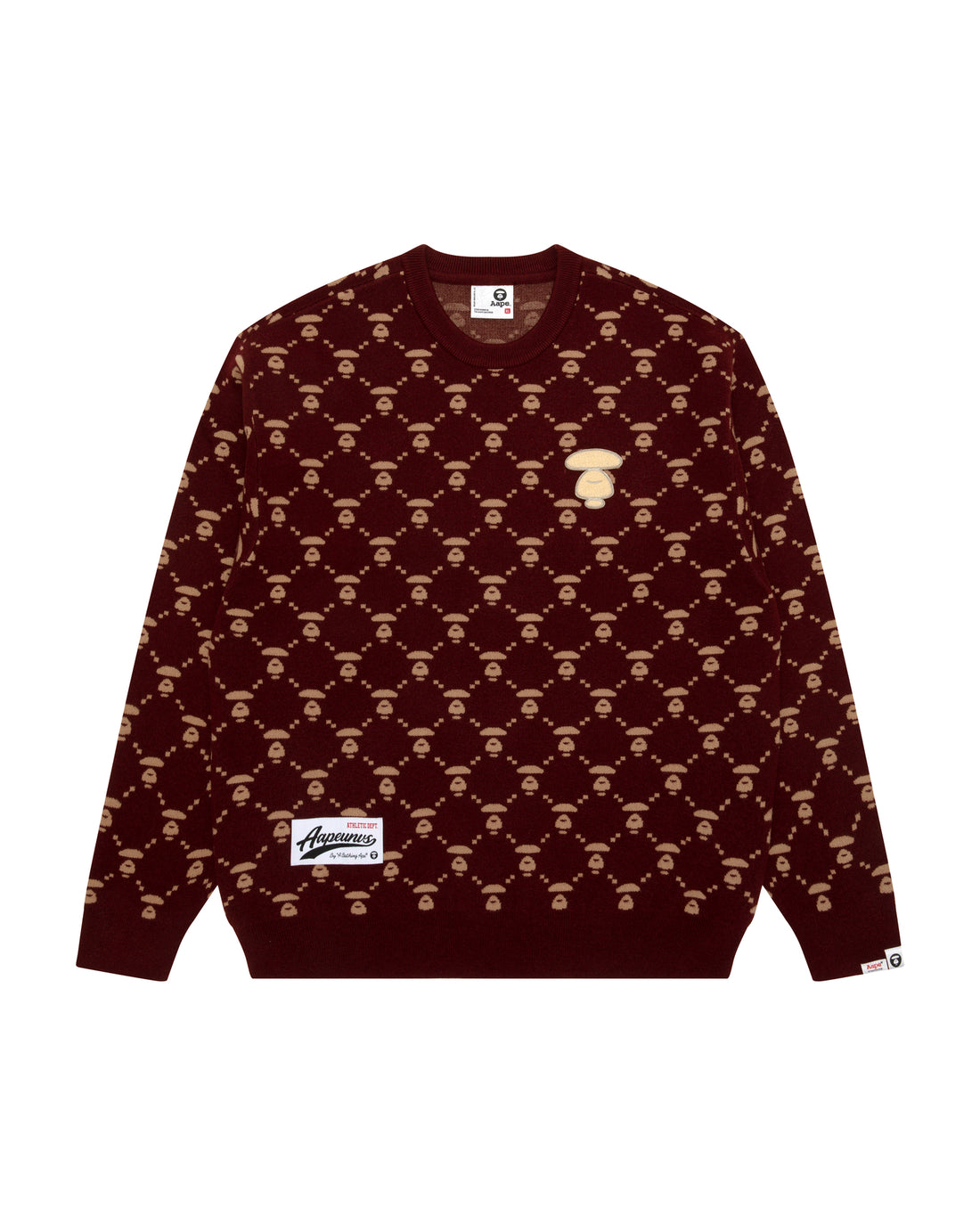 Moonface intarsia patterned jumper