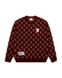 Moonface intarsia patterned jumper