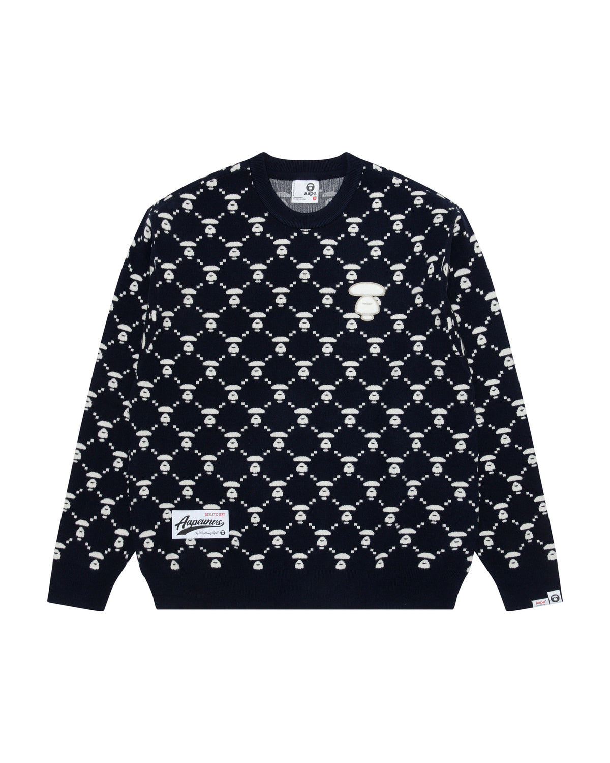 Moonface intarsia patterned jumper