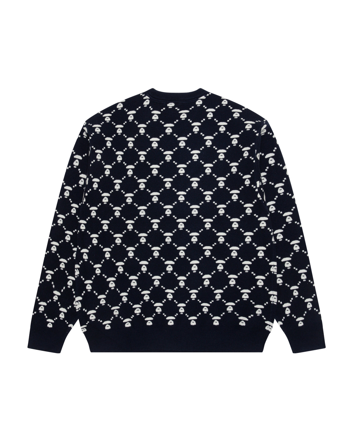 Moonface intarsia patterned jumper