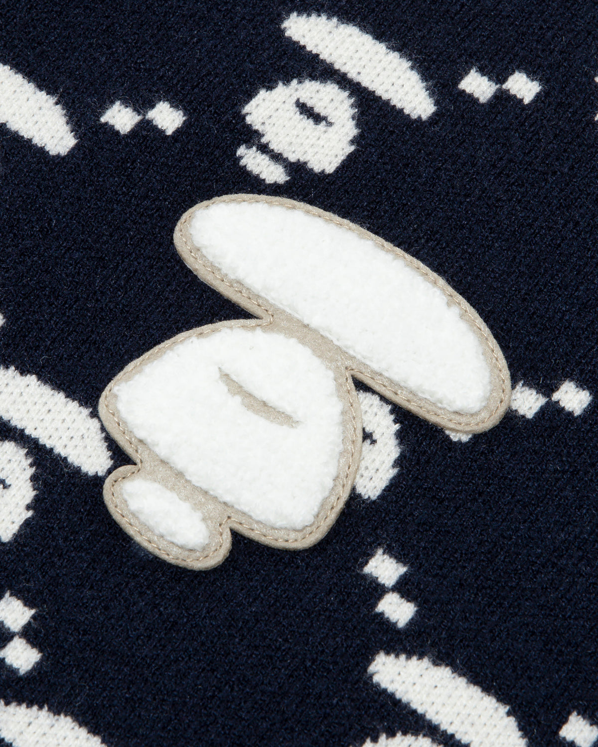 Moonface intarsia patterned jumper