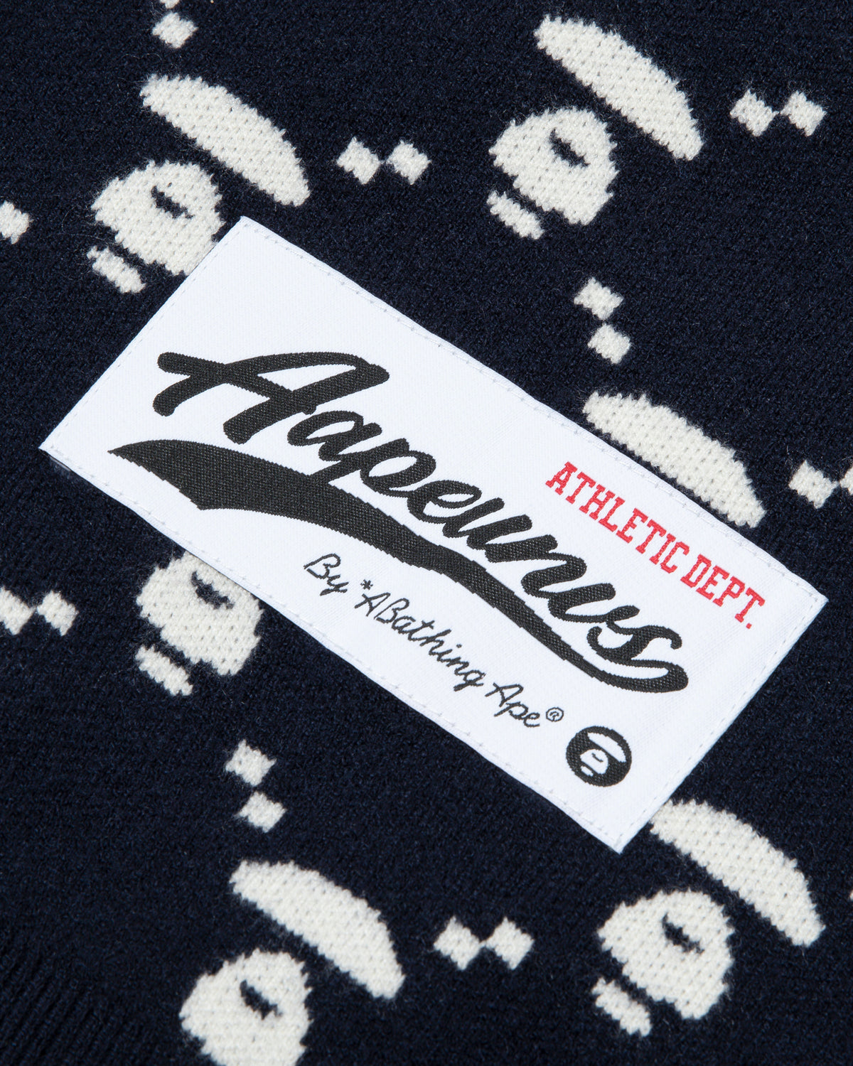 Moonface intarsia patterned jumper