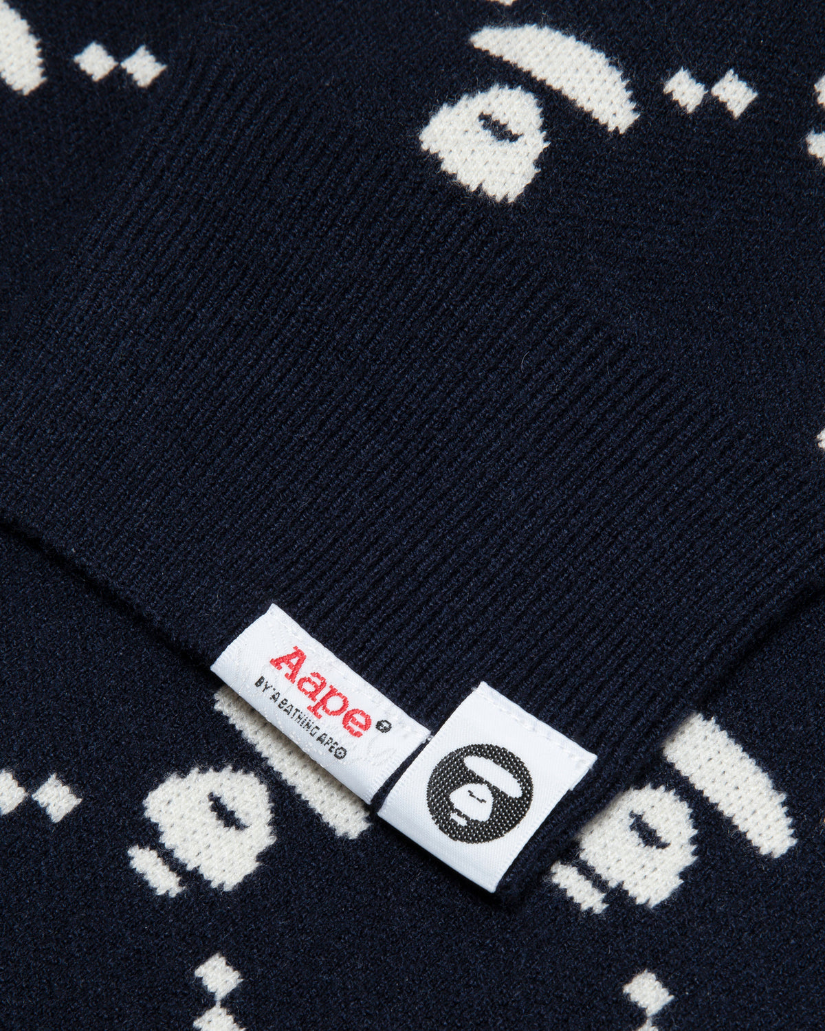 Moonface intarsia patterned jumper