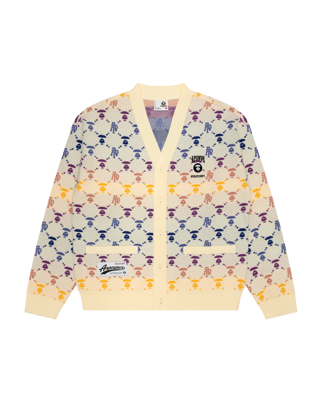 Moonface logo button down cardigan