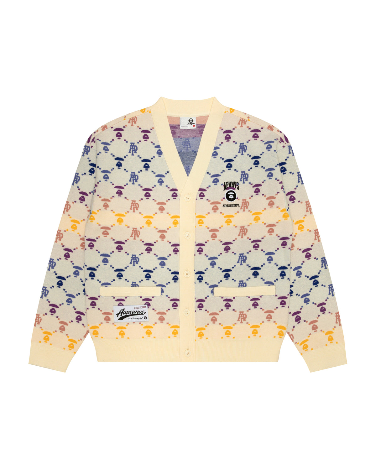 Moonface logo button down cardigan