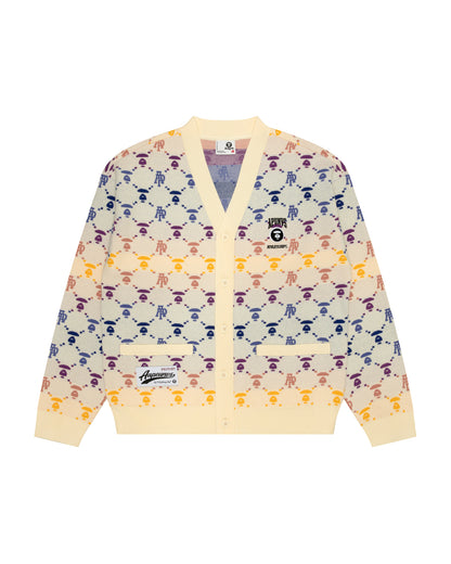 Moonface logo button down cardigan