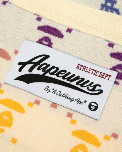 Moonface logo button down cardigan