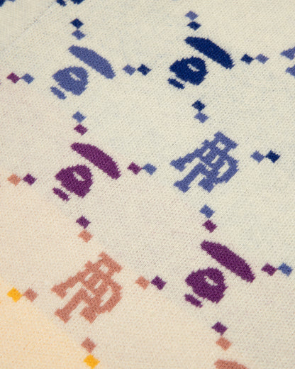 Moonface logo button down cardigan