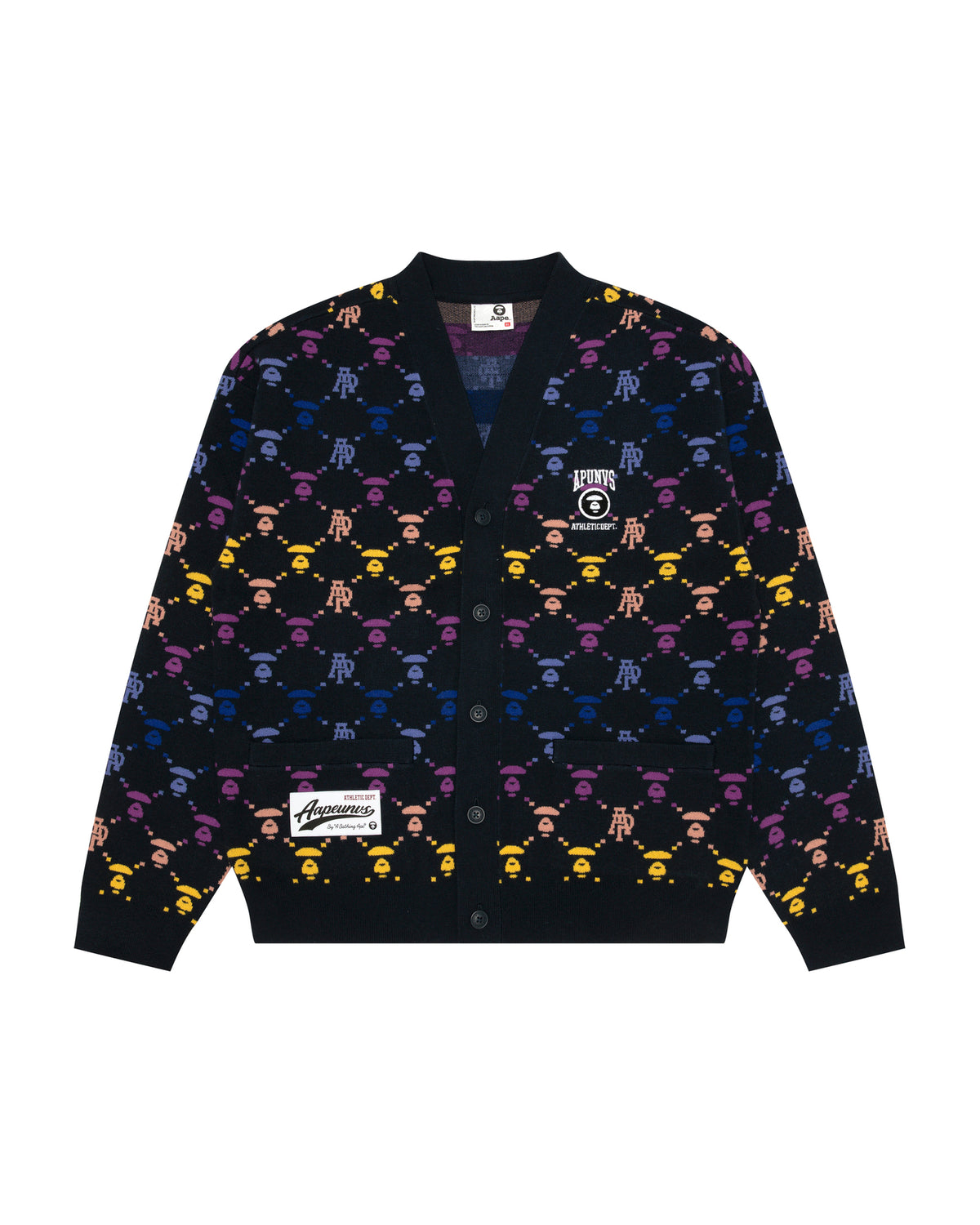 Moonface logo button down cardigan