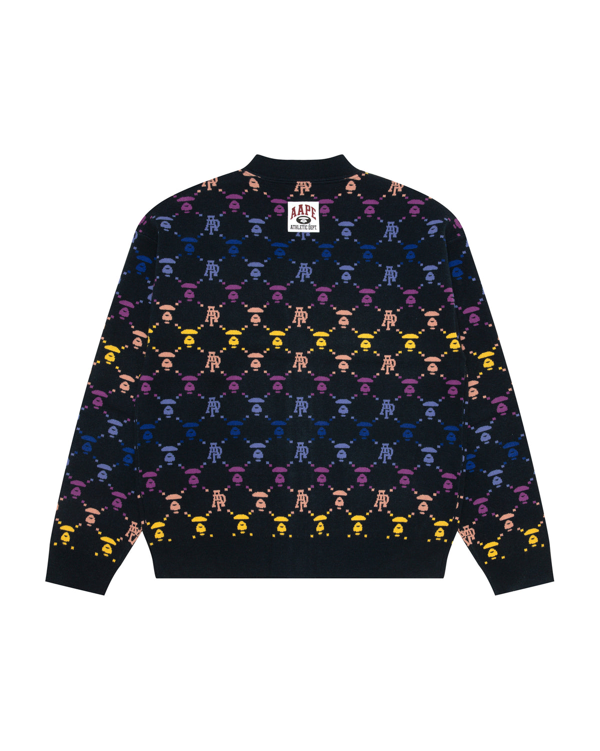 Moonface logo button down cardigan