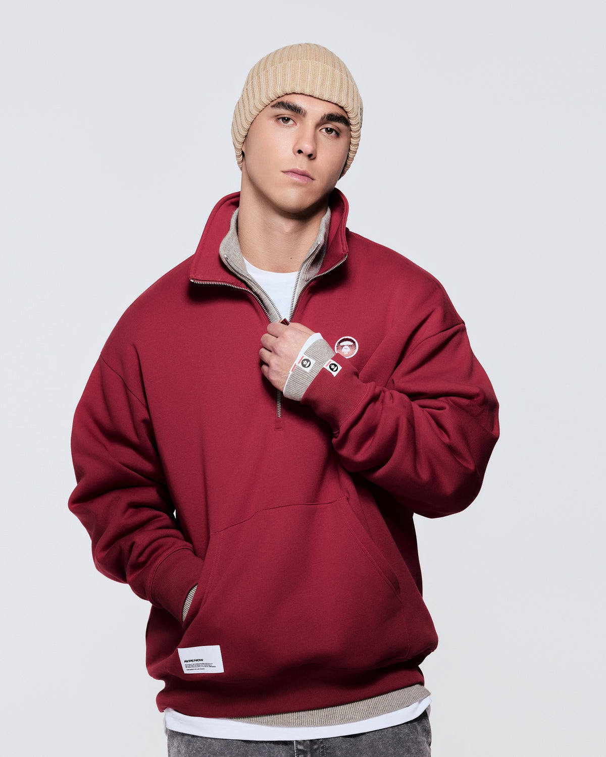 AAPENOW Mock Neck Sweater
