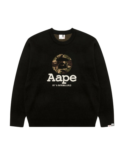 Moonface Graphic Knit Sweater