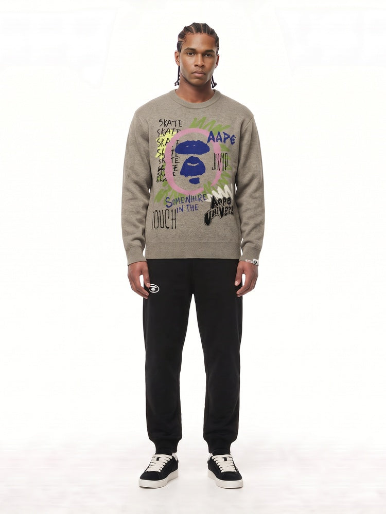 AAPEUNVS graphic knit sweater
