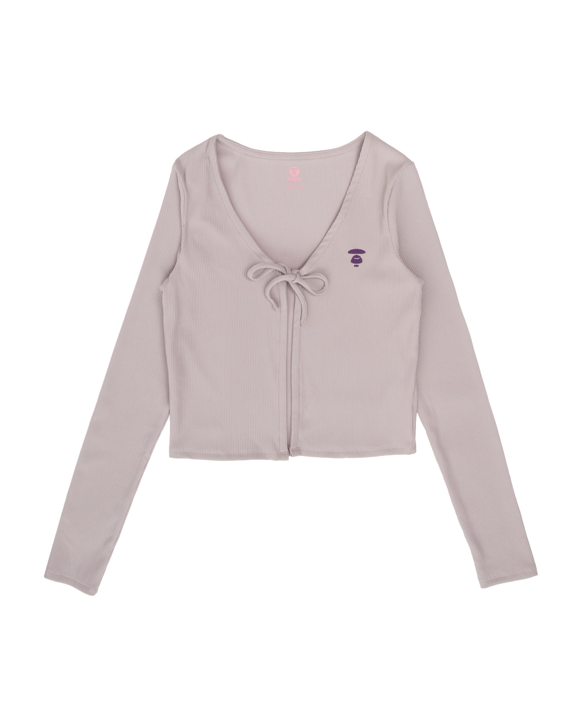 Moonface embroidered self-tie cardigan