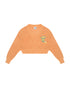 Moonface embroidered cropped cardigan