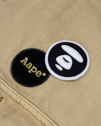 Moonface embroidered zip-up workwear jacket