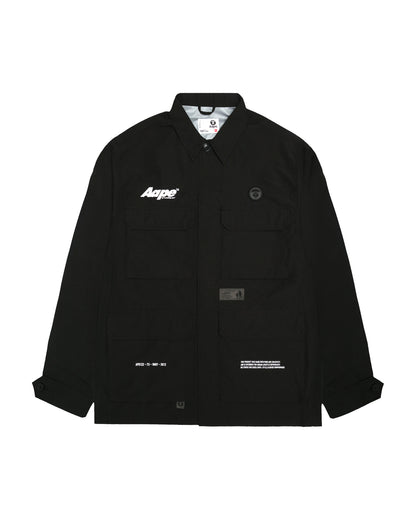 Moonface patch cargo jacket