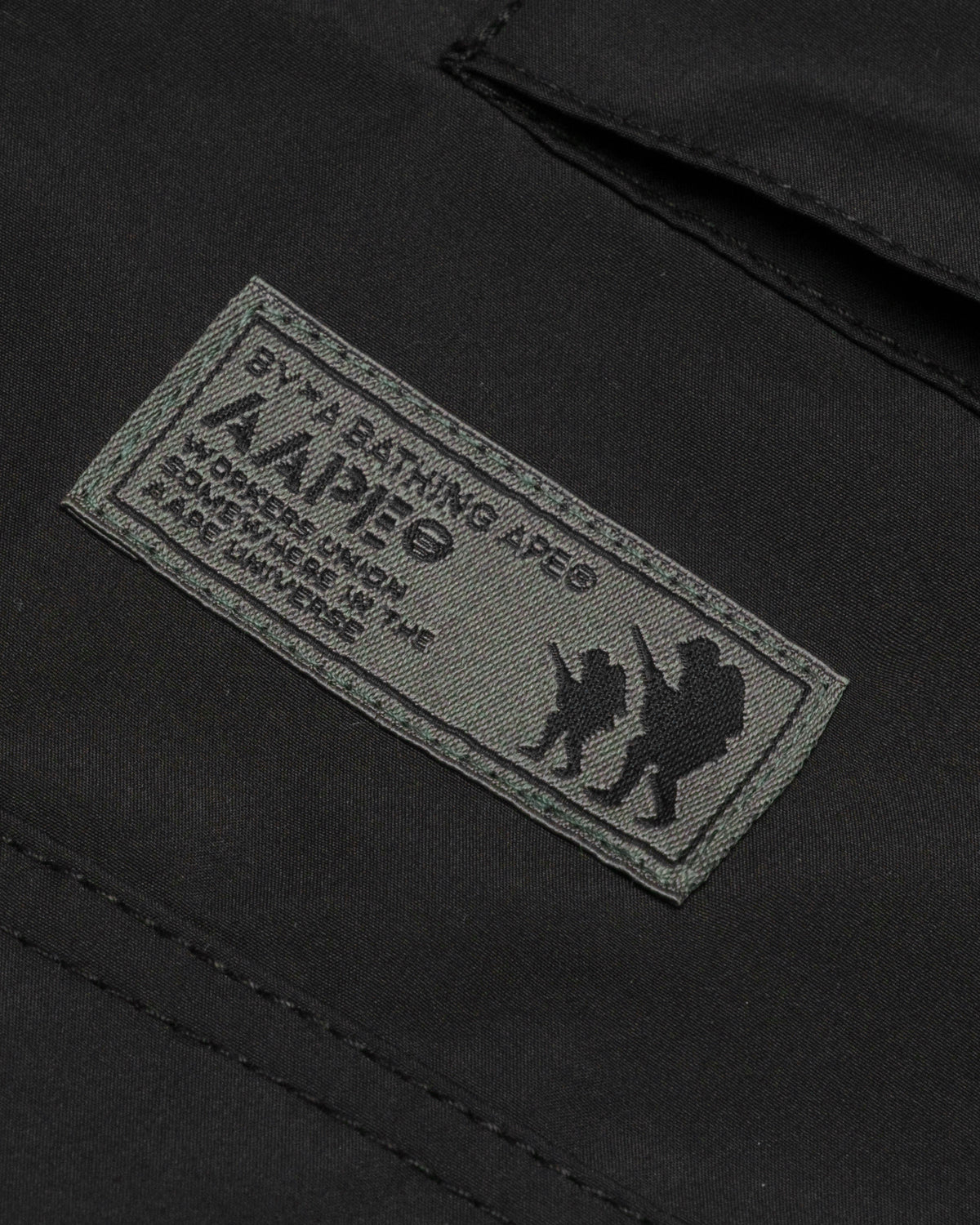 Moonface patch cargo jacket