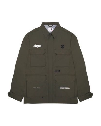Moonface patch cargo jacket