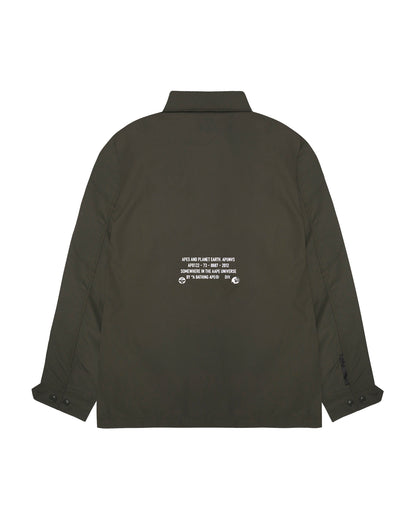 Moonface patch cargo jacket