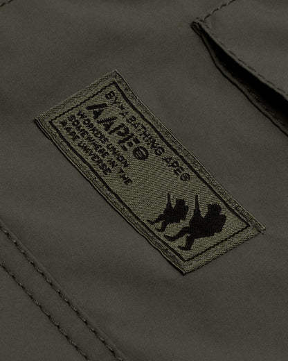 Moonface patch cargo jacket