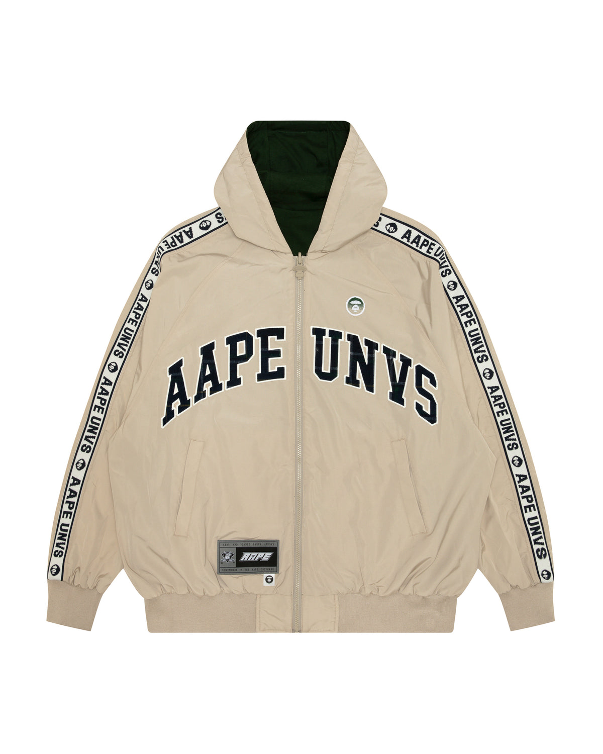 Logo zip-up hooded jacket