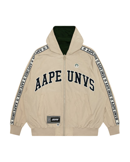 Logo zip-up hooded jacket