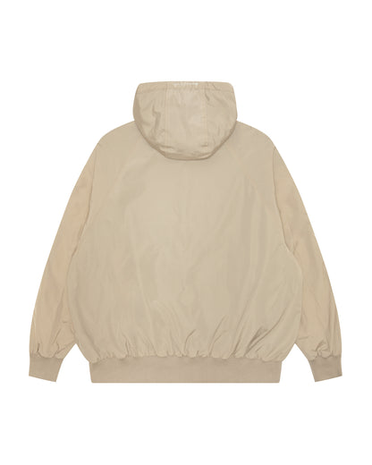 Logo zip-up hooded jacket