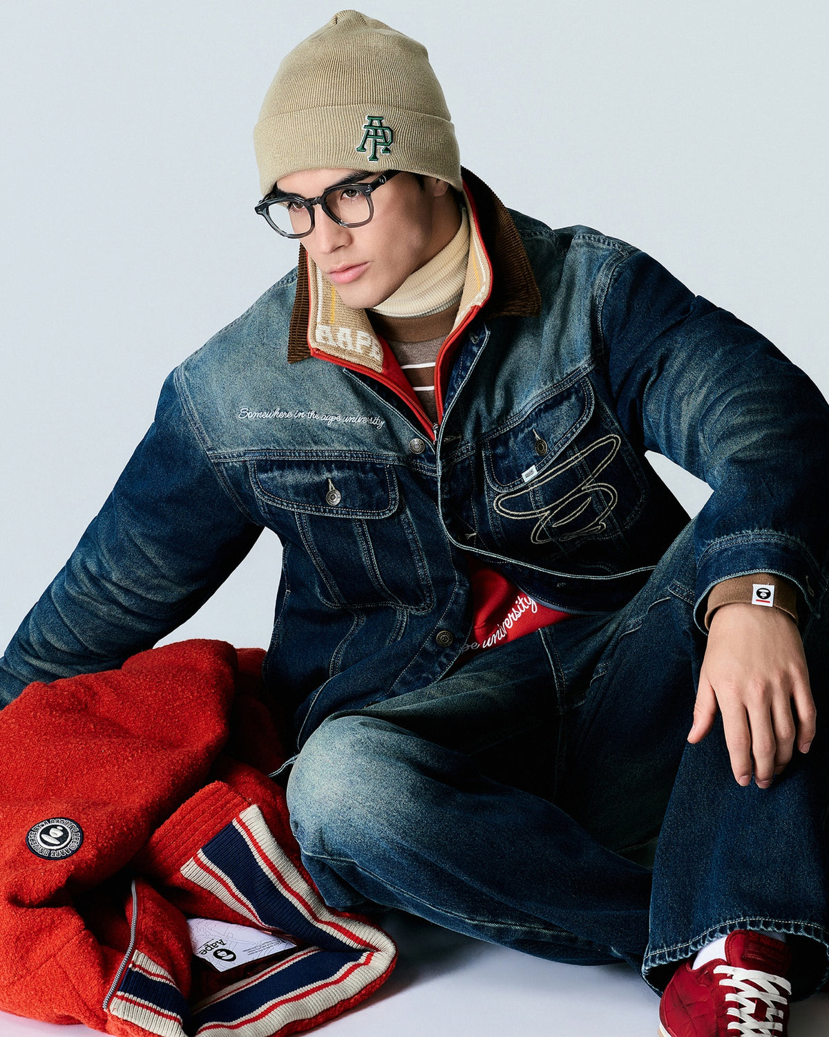 AAPEUNVS Denim Jacket With Hood